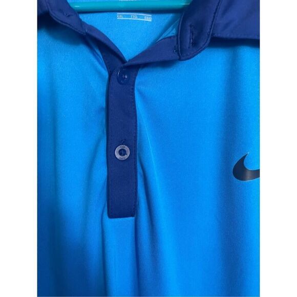 Nike Dri-Fit Mens Blue Short Sleeve Golf Polo Shirt Size 2XL - Picture 3 of 10